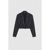 Patrizia Pepe Navy Blue Cotton Blazer - IT40
