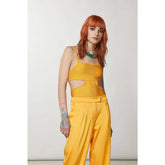 Patrizia Pepe Orange Viscose Tank Tops