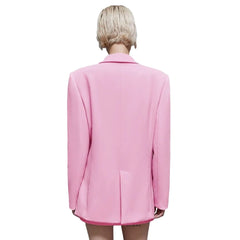 Patrizia Pepe Pink Polyester Blazer - Coats & Jackets