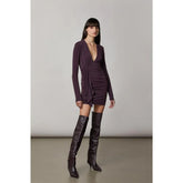 Patrizia Pepe Purple Acetate Casual Dress - III