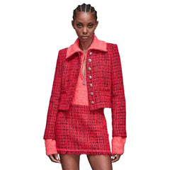 Patrizia Pepe Red Polyester Blazer - Coats & Jackets
