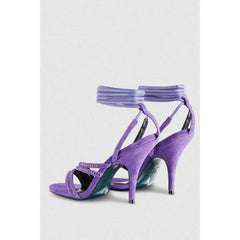 Patrizia Pepe Silver Goatskin Stiletto Heel Sandals - EU37/US7