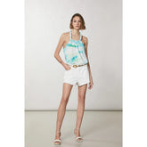 Patrizia Pepe Turquoise Polyester Tank Tops