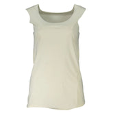 Patrizia Pepe White Elastane Tank Top - Tank Tops