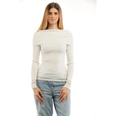 Patrizia Pepe White Viscose Sweatshirt