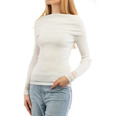 Patrizia Pepe White Viscose Sweatshirt