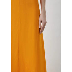 Patrizia Pepe Yellow Flax Casual Dress - IT38