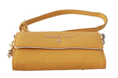 Patrizia Pepe Yellow Logo Leather Shoulder Strap Sling Bag - Cross Body Bags