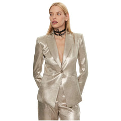 Patrizia Pepe Yellow Polyester Blazer - Coats & Jackets