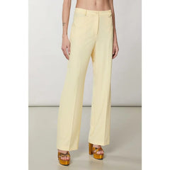 Patrizia Pepe Yellow Polyester Casual Pants - IT42
