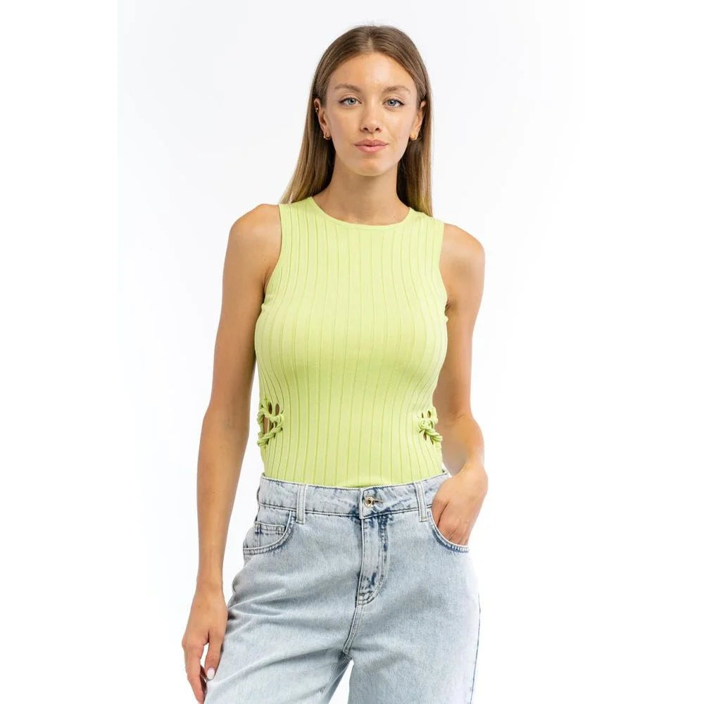 Patrizia Pepe Yellow Viscose Bodysuit - XS