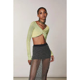 Patrizia Pepe Yellow Viscose Tank Tops