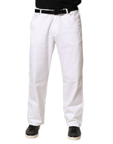 Paul & Shark White Straight Mid Waist Denim Trouser Jeans - IT56 | XXL - Jeans