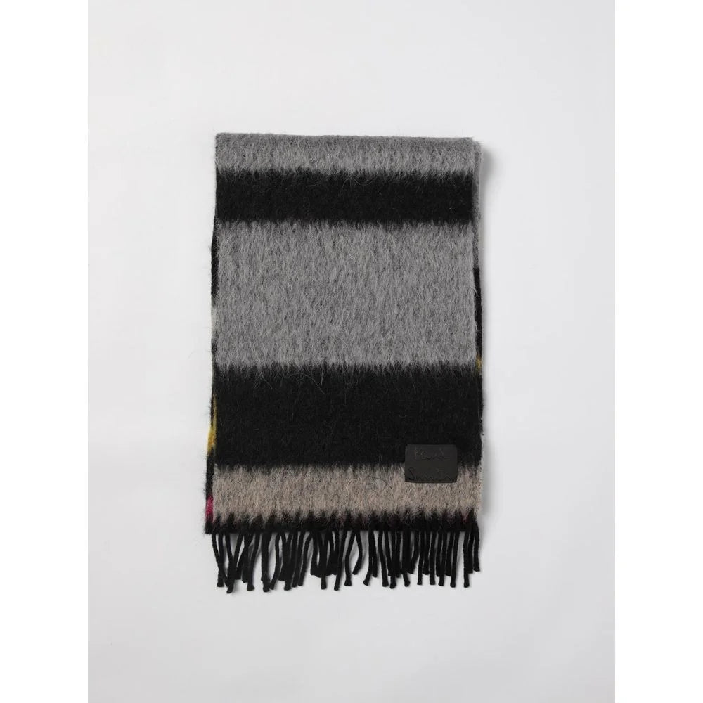 Paul Smith Gray Wool Scarf