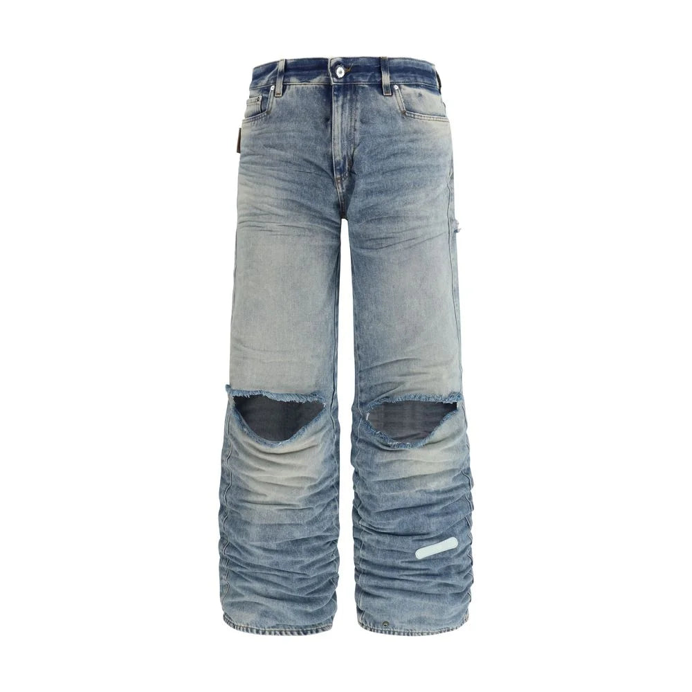 PDF Channel Blue Viscose Relaxed Fit Jeans