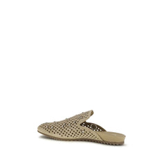 Pedro García Beige Calf Leather Bos Taurus Mules