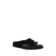 Pedro García Black Calf Leather Bos Taurus Strap-On Sandals - Sandals