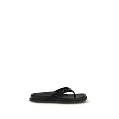 Pedro García Black Rubber Flip-Flop Sandals