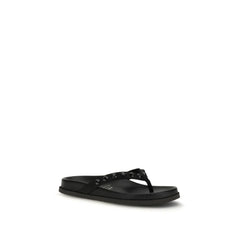 Pedro García Black Rubber Flip-Flop Sandals