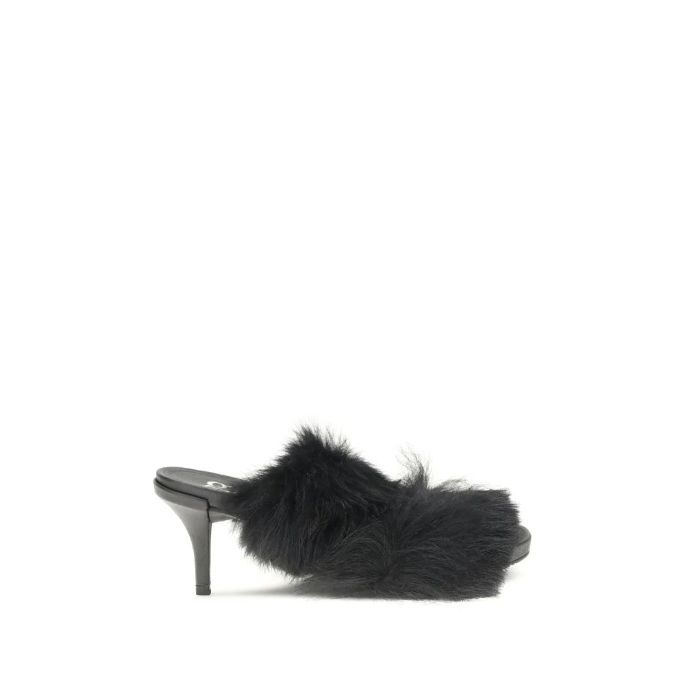 Pedro García Fur-trimmed mules Sandals - Sandals
