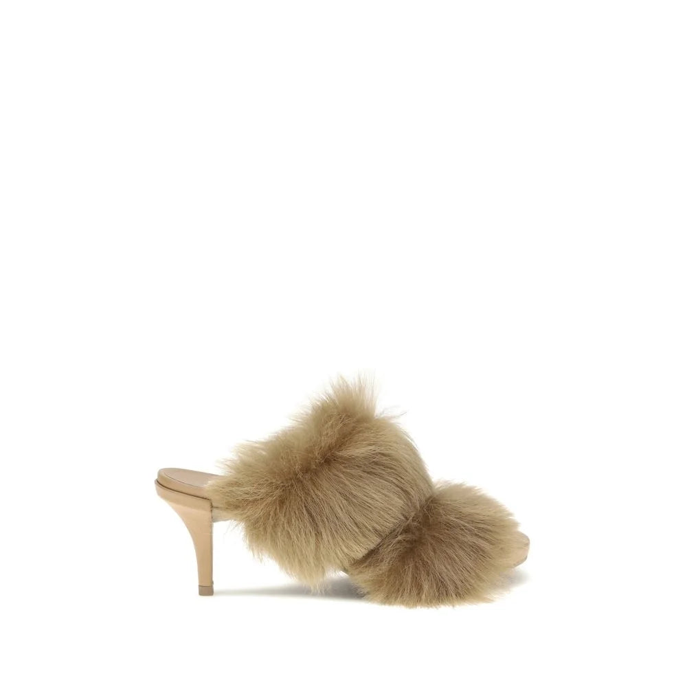 Pedro García Fur-trimmed mules Sandals - Sandals