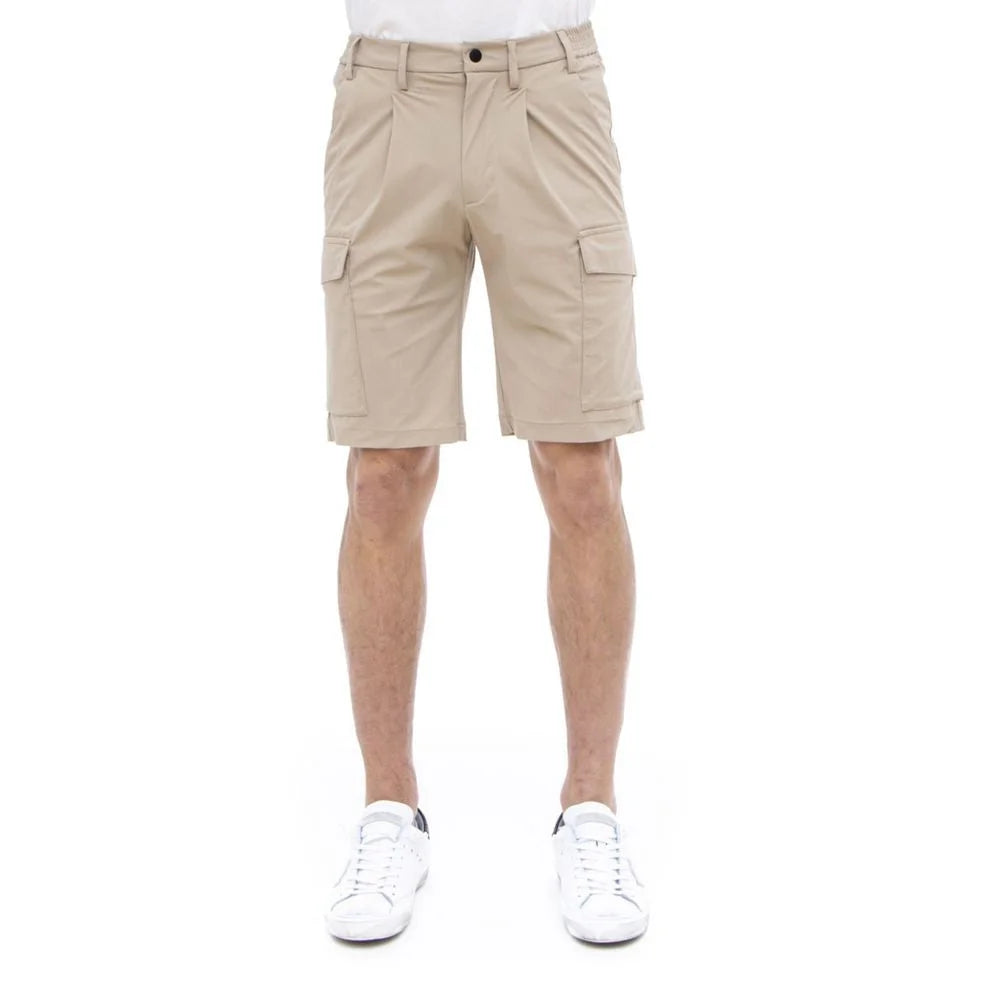 People Of Shibuya Beige Stretch Bermuda Cargo Shorts - IT56 | 3XL - Cargo Shorts
