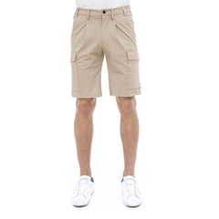 People Of Shibuya Beige Stretch Bermuda Cargo Shorts - IT56 | 3XL - Cargo Shorts