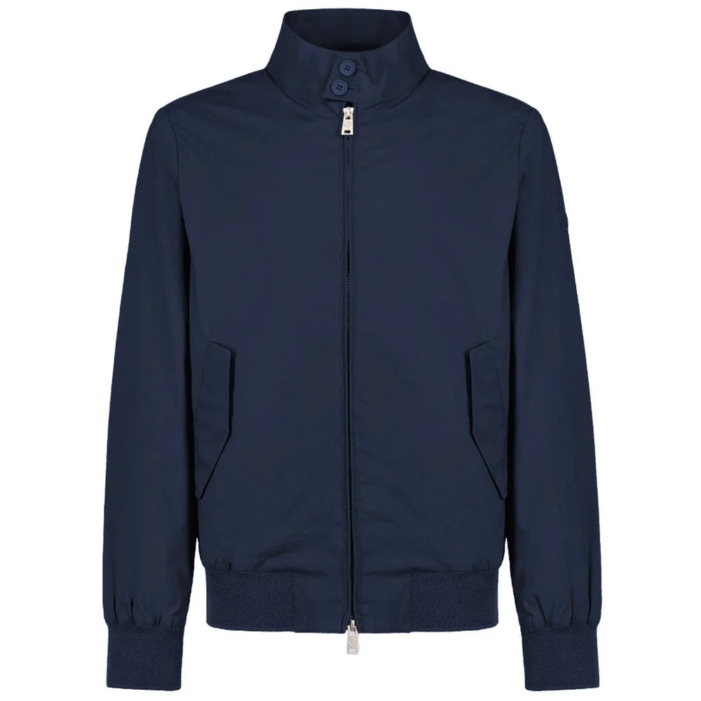 People Of Shibuya Blue Cotton Men’s Bomber Jacket - IT46 | S - Bomber Jackets