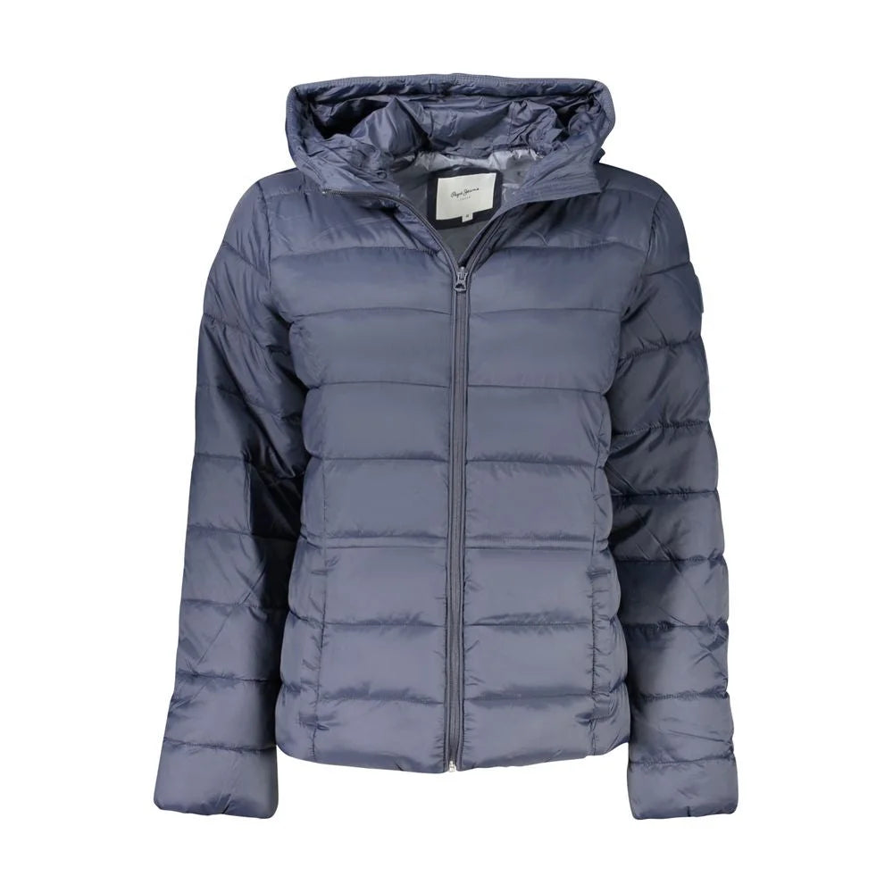Pepe Jeans Blue Polyamide Jackets & Coat - Windbreakers