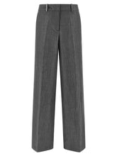 Peserico Gray Linen Casual Pants
