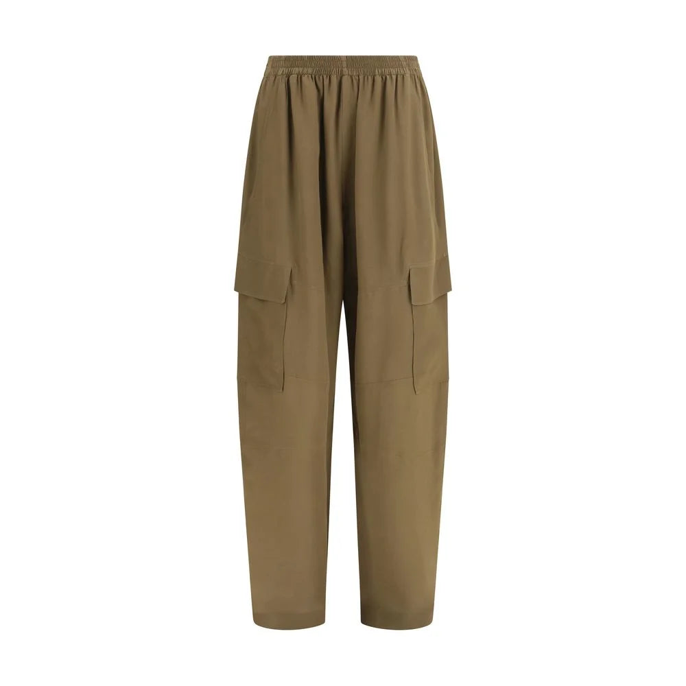 Petar Petrov Brown Silk Cargo Pants