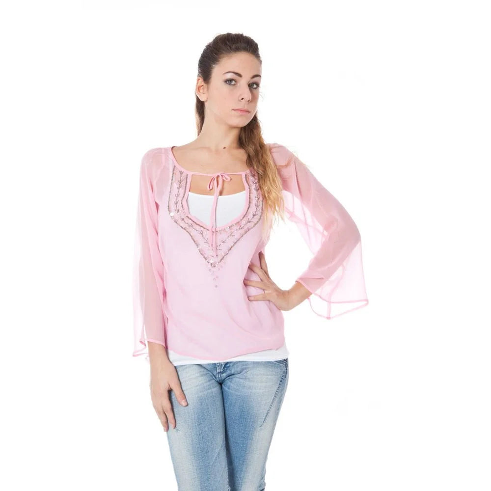 Phard Pink Silk Women Top - T-Shirts