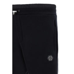 Philipp Plein Black Cotton Joggers (Workout Pants)