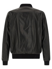 Philipp Plein Black Lambskin Leather Jacket