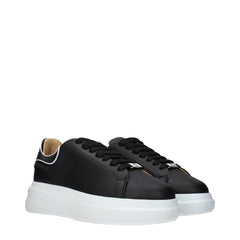 Philipp Plein Black Leather Chunky Sneakers - EU40/US7