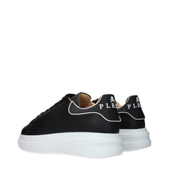 Philipp Plein Black Leather Chunky Sneakers - EU40/US7