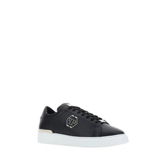 Philipp Plein Black Leather Low Top Sneakers