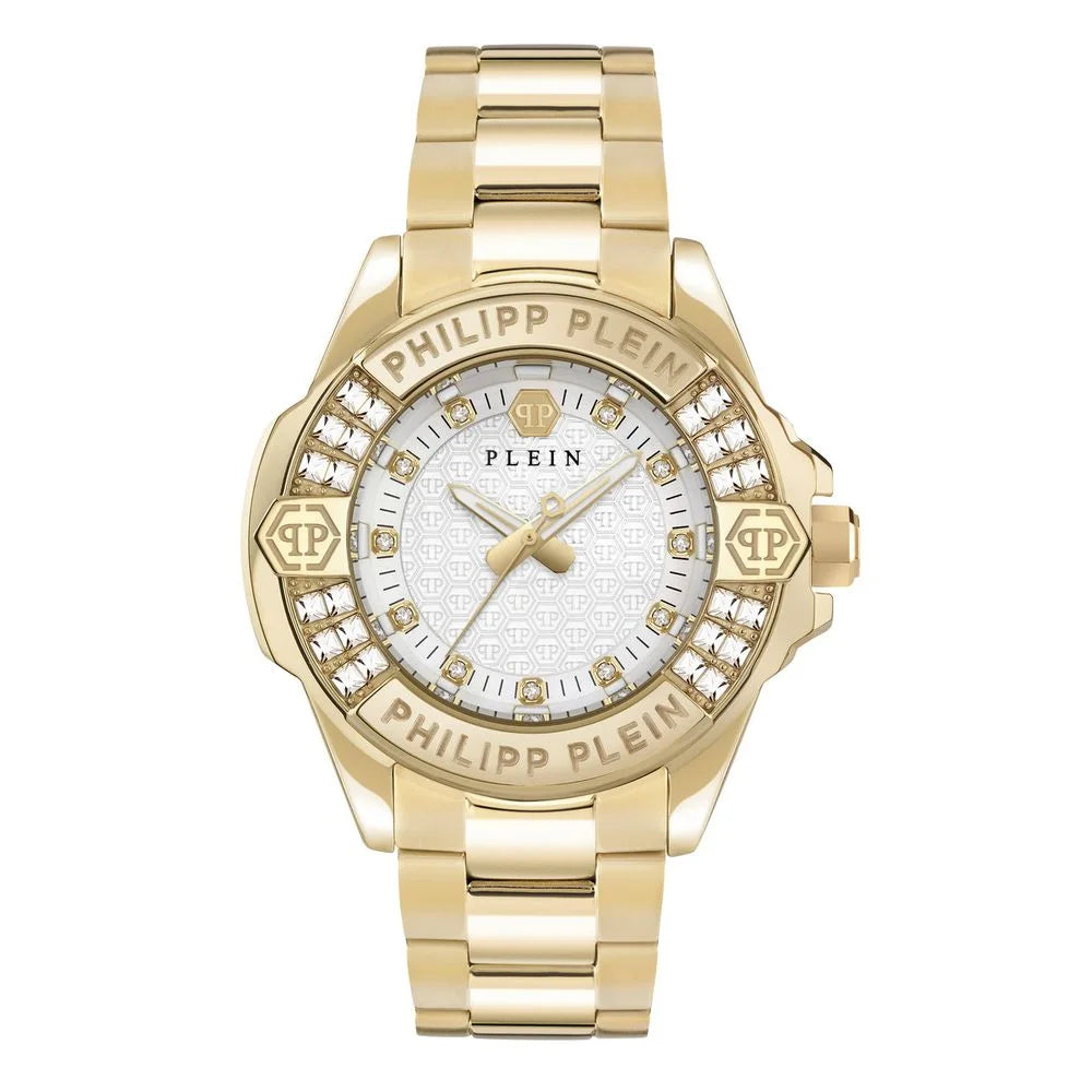 Philipp Plein Gold Stainless Steel Dress Watch