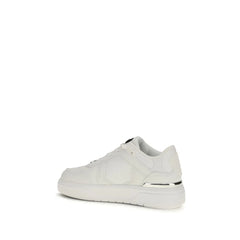 Philipp Plein White Calf Leather Bos Taurus Athletic Sneakers - Sneakers
