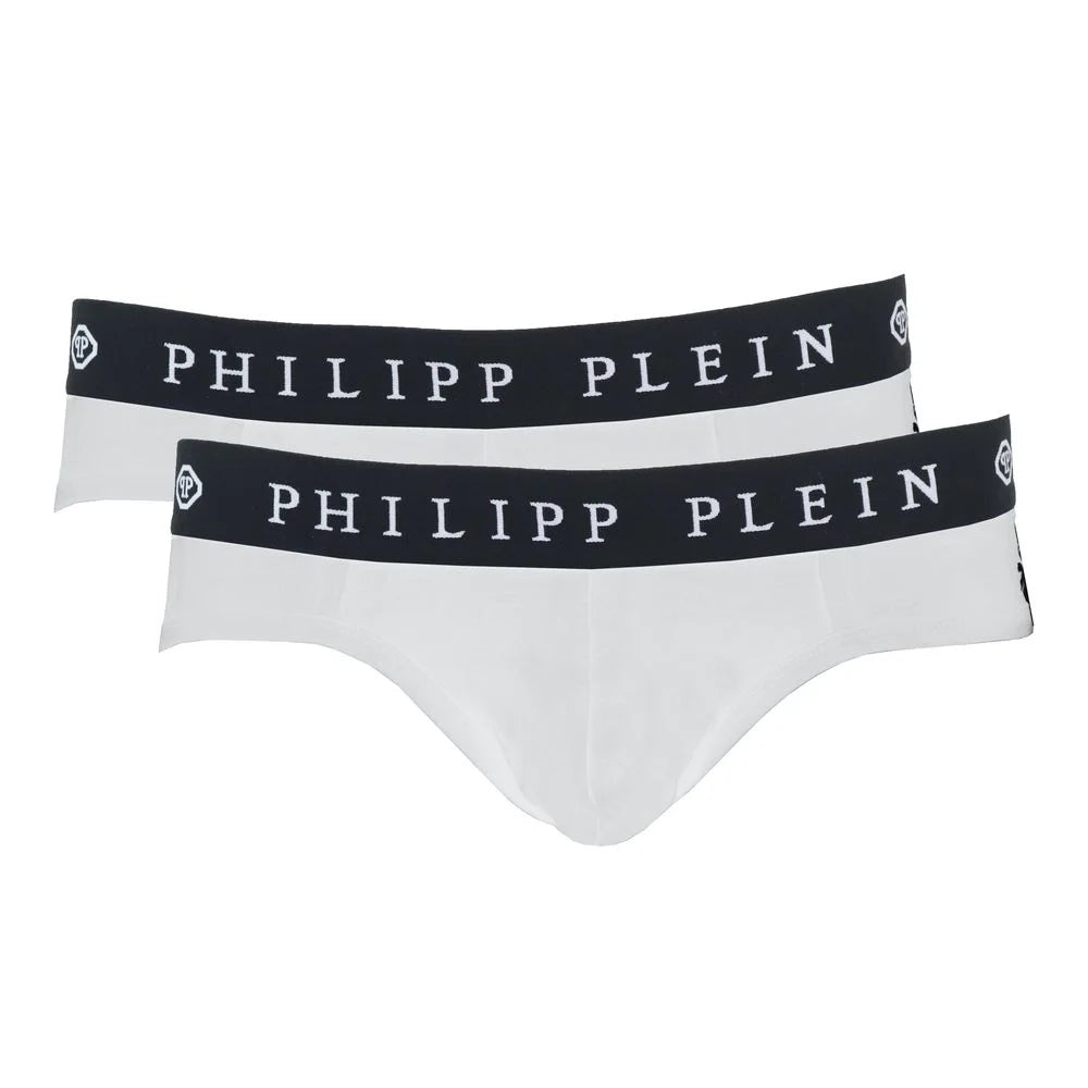 Philipp Plein White Cotton Men Boxer Short - Boxer Shorts