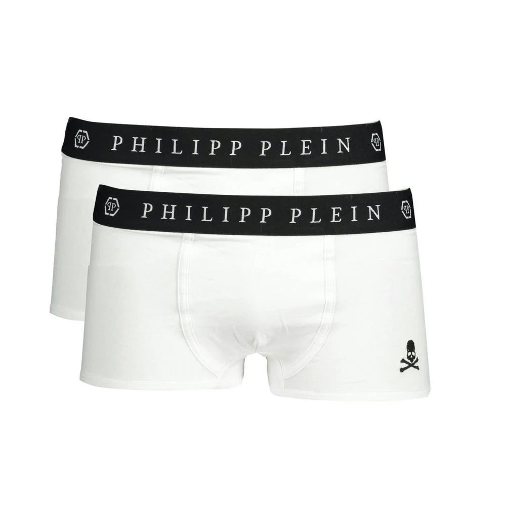 Philipp Plein White Cotton Men’s Boxer - Boxer Briefs