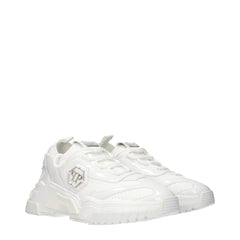 Philipp Plein White Fabric Chunky Sneakers - EU40/US7