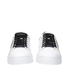 Philipp Plein White Leather Low Top Sneakers - EU44/US11