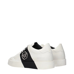 Philipp Plein White Leather Sneakers - EU40/US7