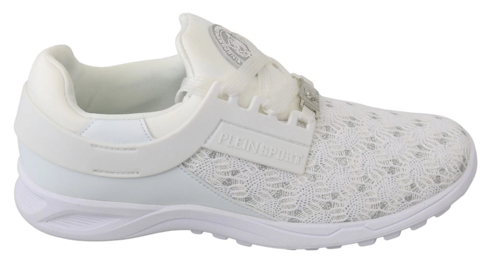 Philipp Plein White Polyester Casual Sneakers Shoes - EU37/US6.5 - Sneakers