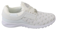 Philipp Plein White Polyester Casual Sneakers Shoes - EU37/US6.5 - Sneakers