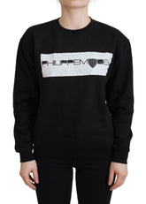 Philippe Model Black Printed Long Sleeves Pullover Sweater - IT38|XS - Sweaters