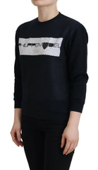 Philippe Model Black Printed Long Sleeves Pullover Sweater - IT38|XS - Sweaters