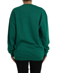 Philippe Model Green Cotton Logo Print Long Sleeves Pullover Sweater - XL - Sweaters
