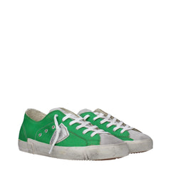 Philippe Model Green Leather Low Tops